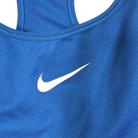 Nike Womens Royal Blue Sports Bra Dri Fit No Padding Wire Free Casual Gym Yoga - Picture 2 of 4